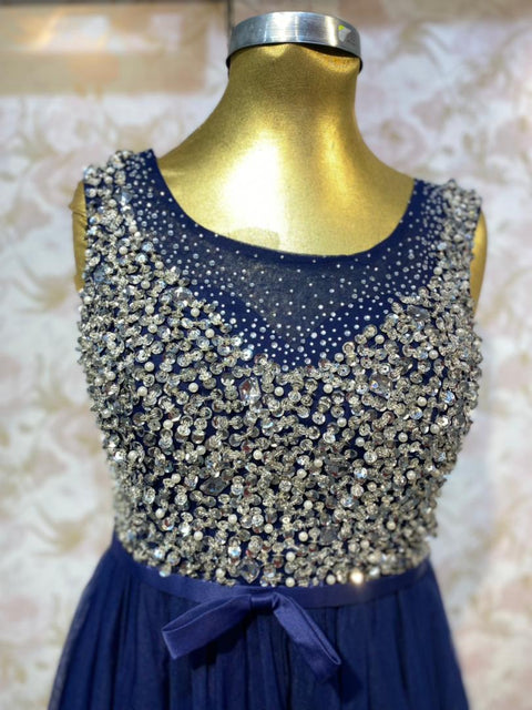 Robe de soirée pailletée longue