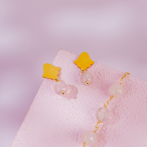 Parure Khamsa Quartz rose