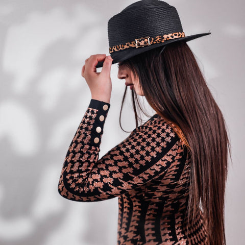 Robe en laine avec boutons