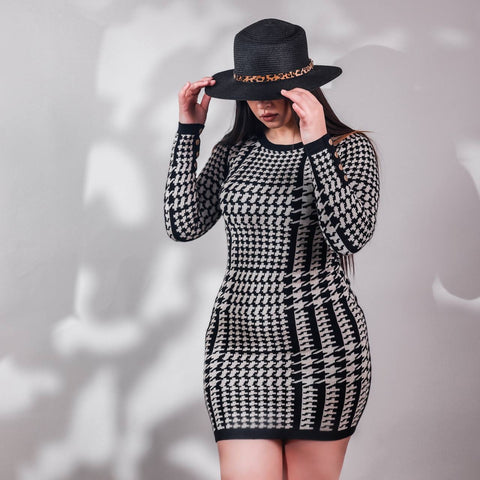 Robe en laine avec boutons