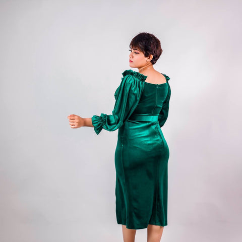 Robe velour midi grande taille